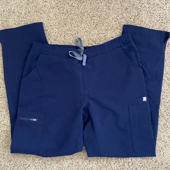 Fig navy blue straight leg scrub pants - Picture 1 of 3